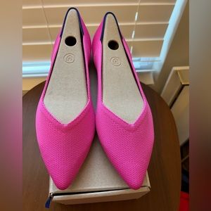 Brand New in Box. Rothy’s The Point, size 10.5 , in Dragonfruit.